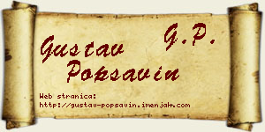 Gustav Popsavin vizit kartica